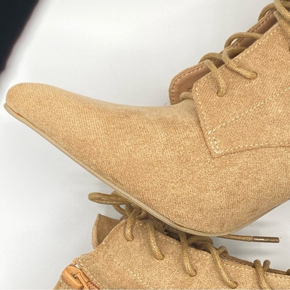 Elegant Tan Lace-Up Ankle Boots EU39 - NEW - Never Worn - Picture 13 of 14